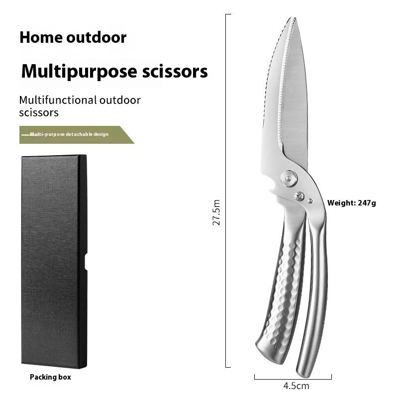 Stainless Steel Kitchen Scissors Shear Dual-purpose Strong